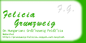 felicia grunzweig business card